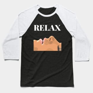 Relax Fashion Lying Woman Design T-Shirt Baseball T-Shirt
